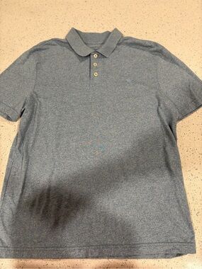 Arizona Jean Company Heathered Slate Blue Polo